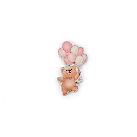 APPLICAZ. ORSETTO BALLOON 4cm ROSA [0133039-00.jpg]
