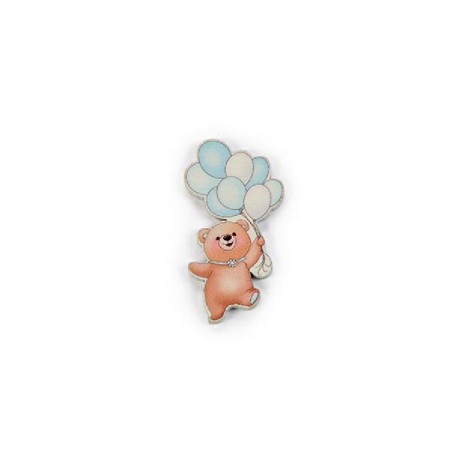 APPLICAZ. ORSETTO BALLOON 4cm AZZURRO [0133040-00.jpg]