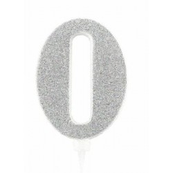 CANDELA GLITTER 10cm ARGENTO nr.0 [8840260-00.jpg]