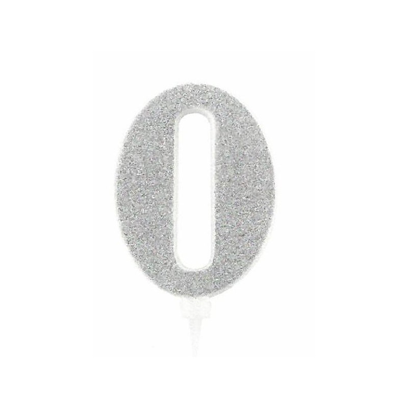 CANDELA GLITTER 10cm ARGENTO nr.0 [8840260-00.jpg]