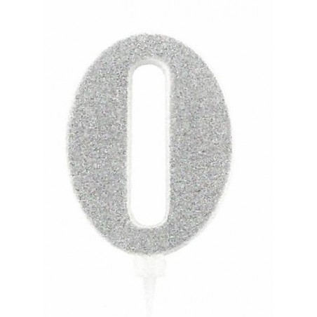 CANDELA GLITTER 10cm ARGENTO nr.0 [8840260-00.jpg]