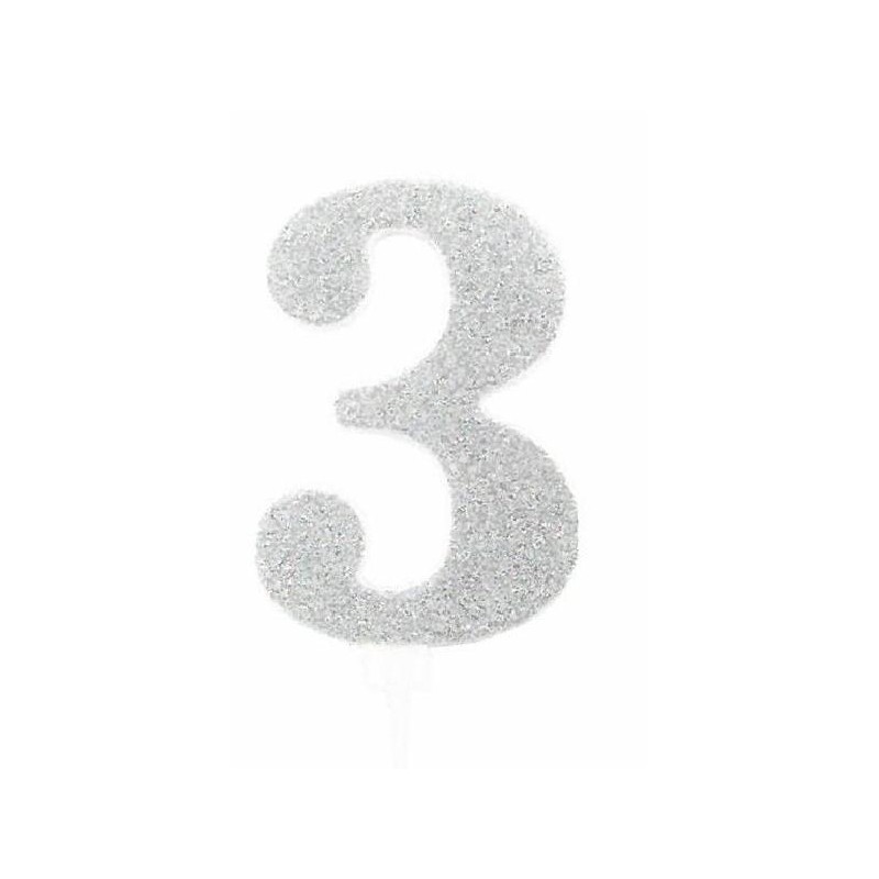 CANDELA GLITTER 10cm ARGENTO nr.3 [8840263-00.jpg]