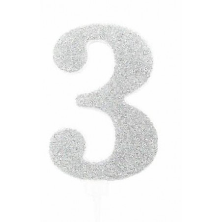 CANDELA GLITTER 10cm ARGENTO nr.3 [8840263-00.jpg]