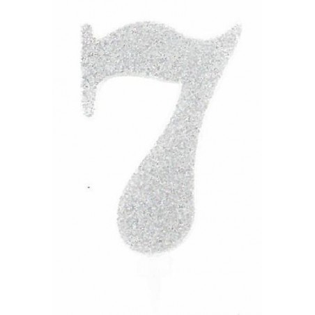 CANDELA GLITTER 10cm ARGENTO nr.7 [8840267-00.jpg]