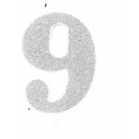 CANDELA GLITTER 10cm ARGENTO nr.9 [8840269-00.jpg]