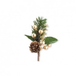 ---PICK DI PINO CON PIGNA E BACCHE ORO [TONO35750-00.jpg]