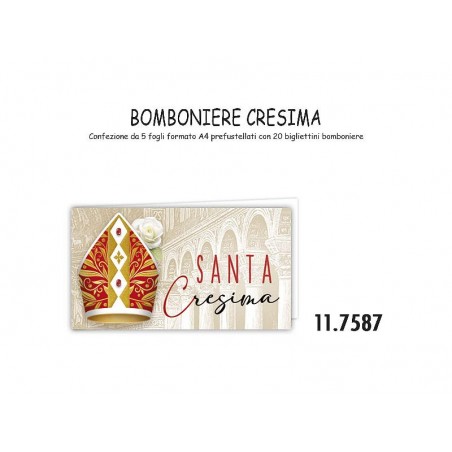 BOMBONIERE CRESIMA CAPPELLO A4 100pz [2231108-00.jpg]