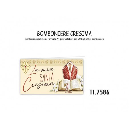 BOMBONIERE CRESIMA CAPPELLO A/4 100pz [2231228-00.jpg]