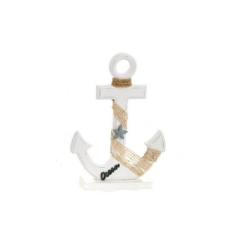 ---ANCORA BIANCA IN LEGNO 26cm [0140163-00.jpg]