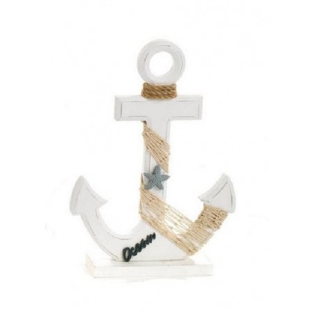 ---ANCORA BIANCA IN LEGNO 26cm [0140163-00.jpg]