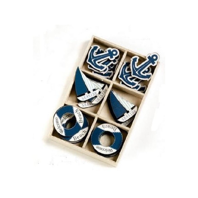 SET 24 DECORAZIONI MARINE BLU d3,5cm [0140165-00.jpg]