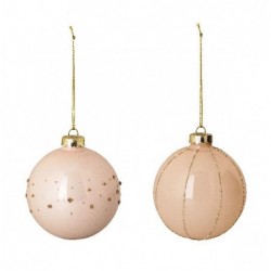 ---BOX 6 SFERE VETRO ROSA GLITTER ORO d8 [TONO24774-00.jpg]