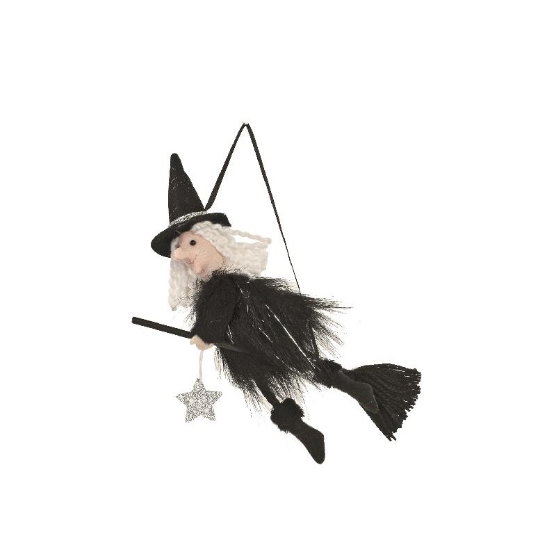 ---BEFANA NERA SU SCOPA VOLANTE 19cm [TONO26914-00.jpg]