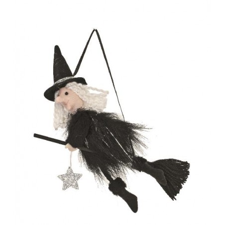 ---BEFANA NERA SU SCOPA VOLANTE 19cm [TONO26914-00.jpg]