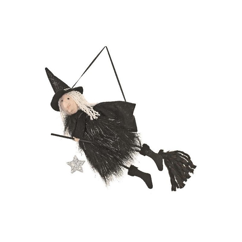 ---BEFANA NERA SU SCOPA VOLANTE 36cm [TONO26916-00.jpg]