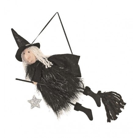 ---BEFANA NERA SU SCOPA VOLANTE 36cm [TONO26916-00.jpg]