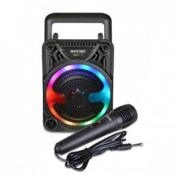CASSA PORTATILE WIRELESS BONTEMPI 25watt MICROFONO C/FILO,EFFETTO LUCI,RADIO [5506007-00.jpg]
