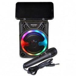 CASSA PORTATILE WIRELESS BONTEMPI 25watt MICROFONO C/FILO,EFFETTO LUCI,RADIO [5506007-10.jpg]
