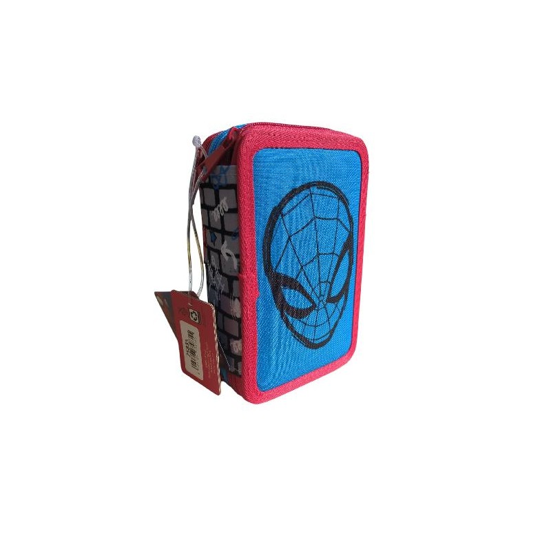 ASTUCCIO SCUOLA 3 ZIP SPIDERMAN MARICART 3 SCOMPARTI COMPLETI DI TUTTI GLI ACCESSORI E COLORI [0075835-00.jpg]