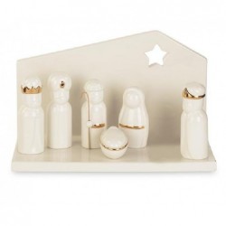 NATIVITA CAPANNA 7 SOGG.BIA/ORO 29x18cm [TONO242268-00.jpg]