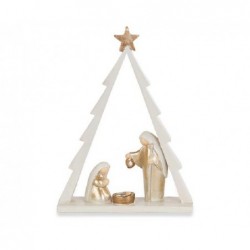 NATIVITA' AVORIO/ORO C/ALBERO h200mm [TONO242301-00.jpg]