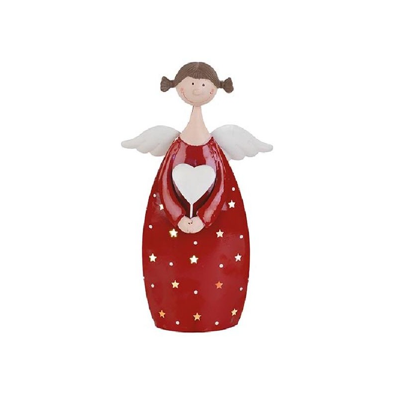 ANGELO METALLO ROSSO C/LED h.29cm [TONO241747-00.jpg]