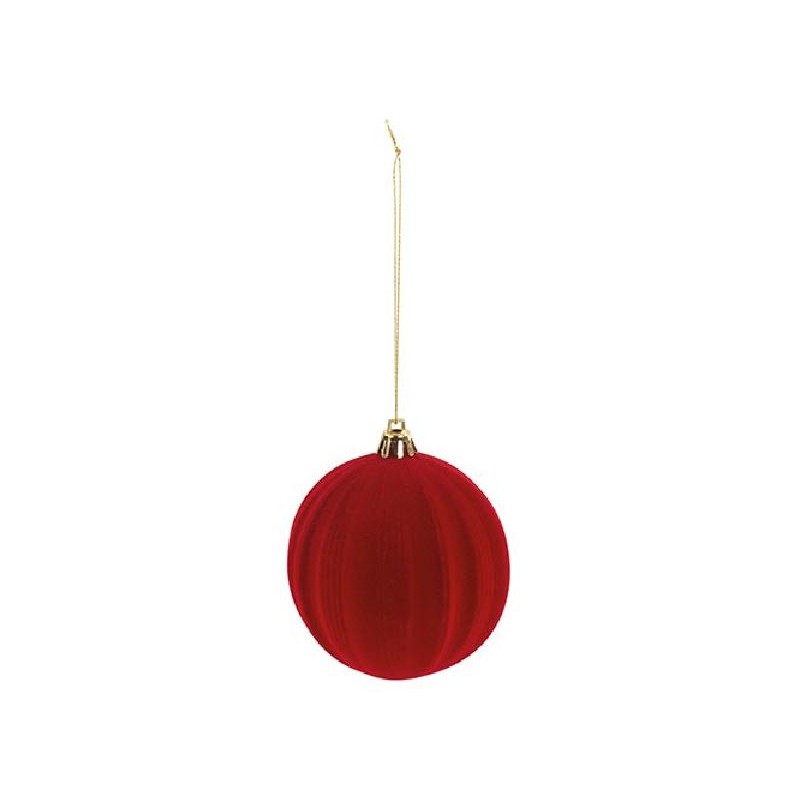 ---SFERA SPICCHI FLOCCATA ROSSA d80mm [TONO241961-00.jpg]