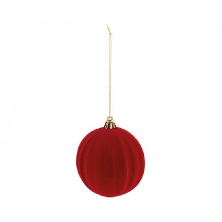 ---SFERA SPICCHI FLOCCATA ROSSA d80mm [TONO241961-00.jpg]