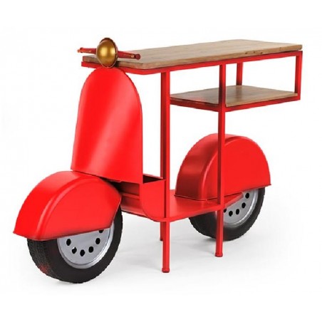 SCOOTER ROSSO C/2 RIPIANI cm140x35x92 [TONO242090-00.jpg]