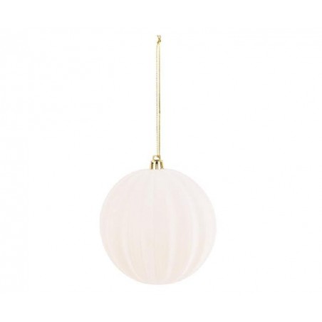 SFERA SPICCHI FLOCCATA AVORIO d.10cm [TONO241964-00.jpg]