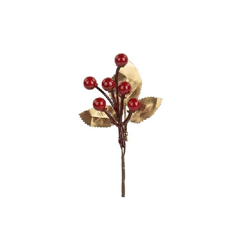PICK BACCHE ROSSE AGRIF. ORO 13cm [TONO221997-00.jpg]