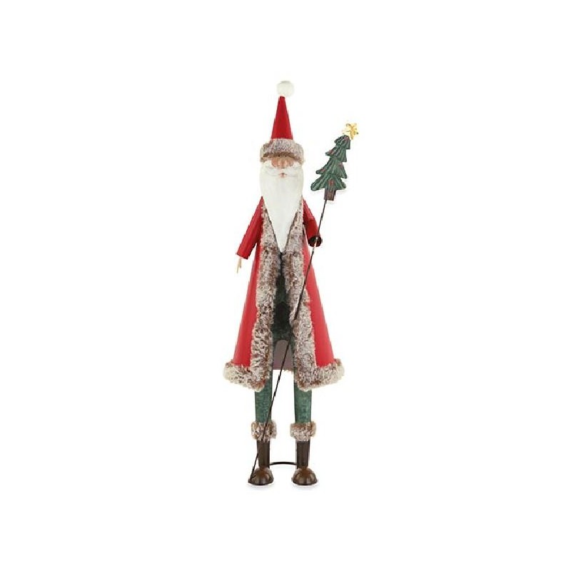 BABBO NATALE METALLO ROSSO/VERDE 73cm [TONO242118-00.jpg]
