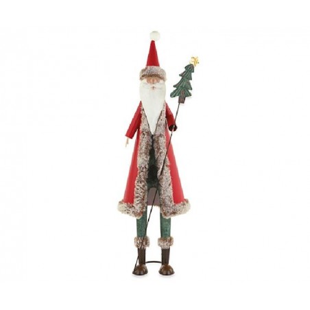 BABBO NATALE METALLO ROSSO/VERDE 73cm [TONO242118-00.jpg]
