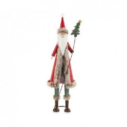BABBO NATALE METALLO ROSSO/VERDE 53cm [TONO242117-00.jpg]