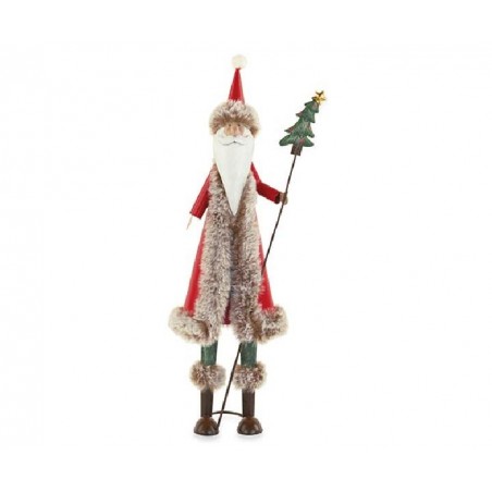 BABBO NATALE METALLO ROSSO/VERDE 40cm [TONO242104-00.jpg]