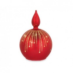 CANDELA SFERA ROSSA C/LED h15cm [TONO242225-00.jpg]