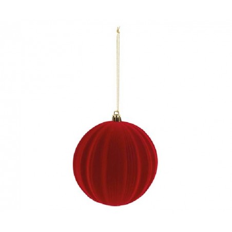 SFERA SPICCHI FLOCCATA ROSSA d.10cm [TONO241963-00.jpg]