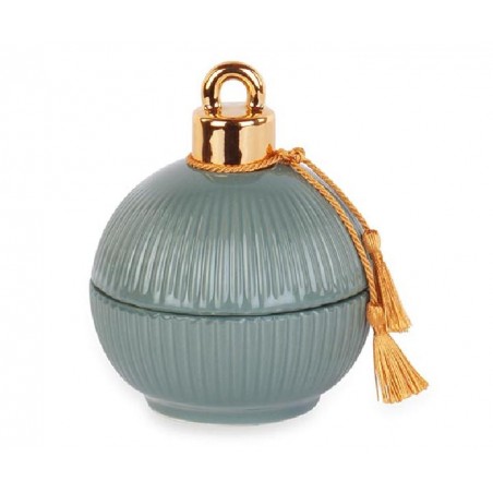 SFERA PLISSE VERDE CANDELA d10cm CON SCATOLA REGALO [TONO242431-00.jpg]