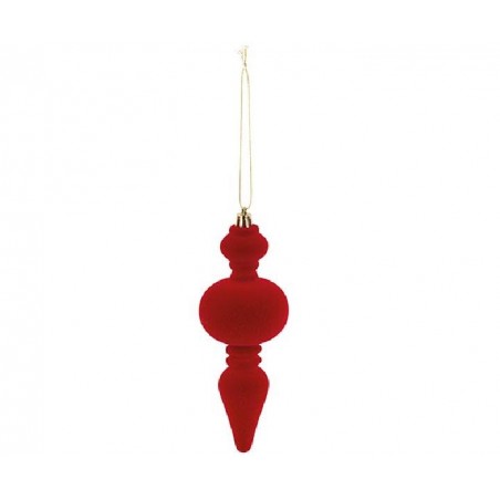 PENDENTE FLOCCATO ROSSO APP. 17cm [TONO241970-00.jpg]