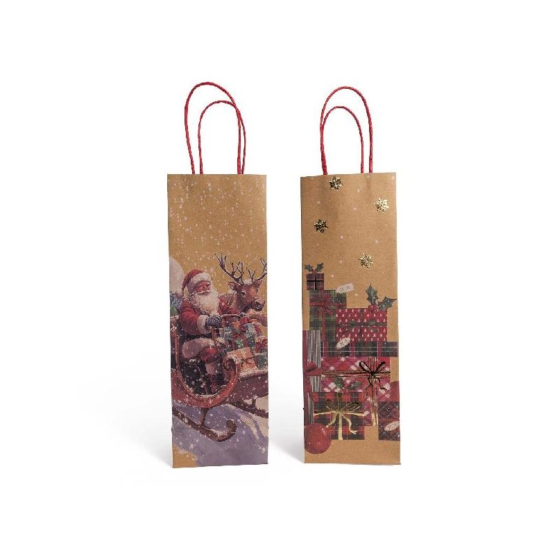 SHOPPER VINO NATALE KRAFT 12+9x38h DEC. ROSSO BABBO/PACCHI Ass. [2640034-00.jpg]