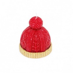 CANDELA CAPPELLO ROSSO/ORO h.13cm [0710005-00.jpg]