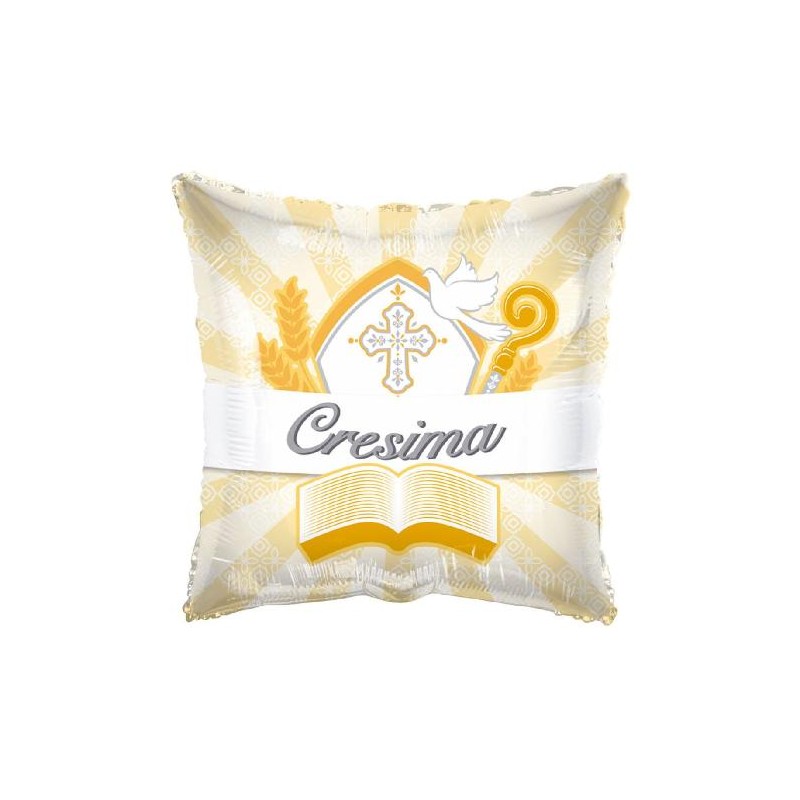 FOIL CRESIMA CUSCINO 46cm BIANCO/ORO [8413403-00.jpg]