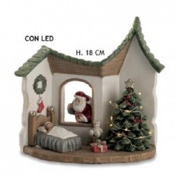 ---CASA C/BABBO NATALE E ALBERO LED 18cm [9015387-00.jpg]
