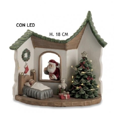 ---CASA C/BABBO NATALE E ALBERO LED 18cm [9015387-00.jpg]
