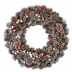 CORONA GLITTER BACCHE E PIGNE d.30cm [9010036-00.jpg]