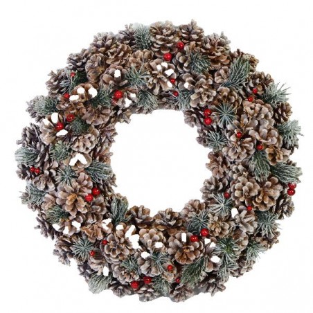 CORONA GLITTER BACCHE E PIGNE d.30cm [9010036-00.jpg]