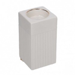 PORTACANDELA CERAMICA BIANCO/ORO h.12cm [9010095-00.jpg]