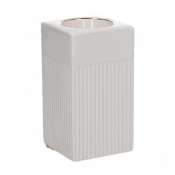 PORTACANDELA CERAMICA BIANCO/ORO h.12cm [9010095-10.jpg]
