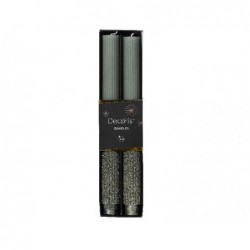 ---SET 2 CANDELE SALVIA GLITTER ORO h.27 [0711045-00.jpg]