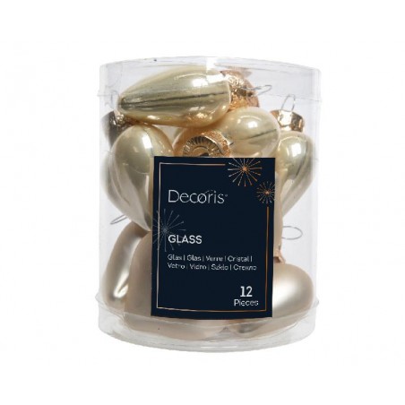 BOX 12 CUORI VETRO PERLA LUC/OPACO h.4cm [9010182-00.jpg]